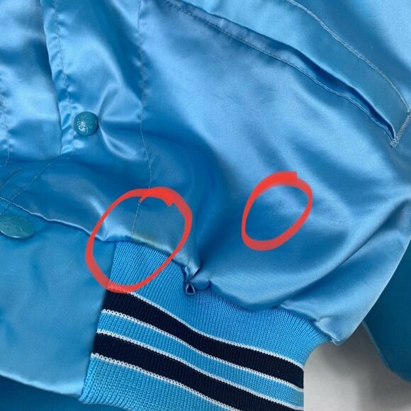 Vintage King Louie Bowling Jacket Size Small Bomber Letterman Blue 80s USA Made - Picture 5 of 6